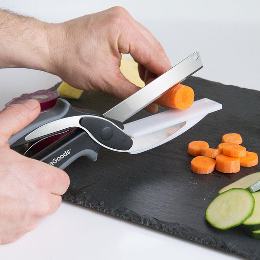 Freidora de Aire Double TwinCrisp 8000 PRO 8L +Cuchillo-Tijera con Mini Tabla de Cortar SlicePro+recetario de regalo🎁